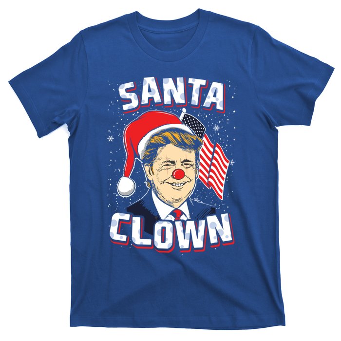 Santa Clown Us President Donald Trump With Santa Claus Hat Cool Gift T-Shirt