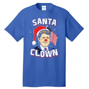 Santa Clown Us President Donald Trump With Santa Claus Hat Cool Gift Tall T-Shirt