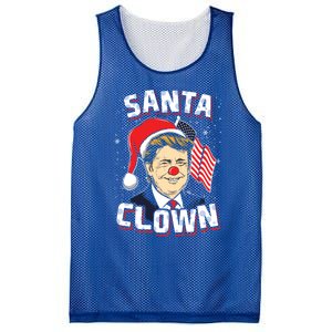 Santa Clown Us President Donald Trump With Santa Claus Hat Cool Gift Mesh Reversible Basketball Jersey Tank