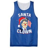 Santa Clown Us President Donald Trump With Santa Claus Hat Cool Gift Mesh Reversible Basketball Jersey Tank