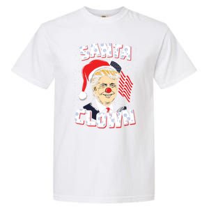 Santa Clown Us President Donald Trump With Santa Claus Hat Cool Gift Garment-Dyed Heavyweight T-Shirt