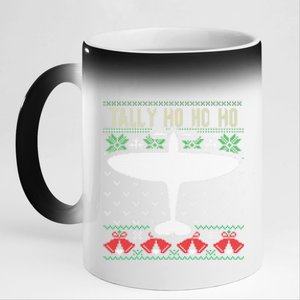 Spitfire Christmas Ugly Jumper Style Airplane Aircraft Plane Meaningful Gift 11oz Black Color Changing Mug