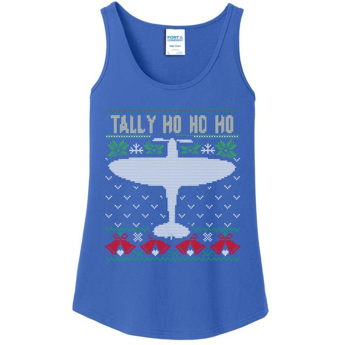 Spitfire Christmas Ugly Jumper Style Airplane Aircraft Plane Meaningful Gift Ladies Essential Tank