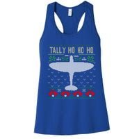 Spitfire Christmas Ugly Jumper Style Airplane Aircraft Plane Meaningful Gift Women's Racerback Tank