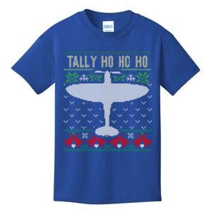 Spitfire Christmas Ugly Jumper Style Airplane Aircraft Plane Meaningful Gift Kids T-Shirt