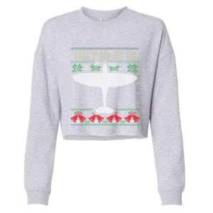 Spitfire Christmas Ugly Jumper Style Airplane Aircraft Plane Meaningful Gift Cropped Pullover Crew