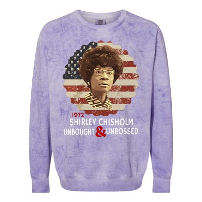 Shirley Chisholm Unbought And Unbossed Colorblast Crewneck Sweatshirt