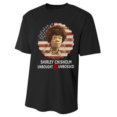 Shirley Chisholm Unbought And Unbossed Performance Sprint T-Shirt