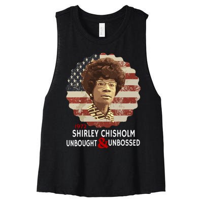 Shirley Chisholm Unbought And Unbossed Women's Racerback Cropped Tank