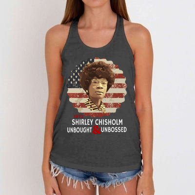 Shirley Chisholm Unbought And Unbossed Women's Knotted Racerback Tank