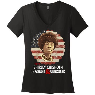 Shirley Chisholm Unbought And Unbossed Women's V-Neck T-Shirt