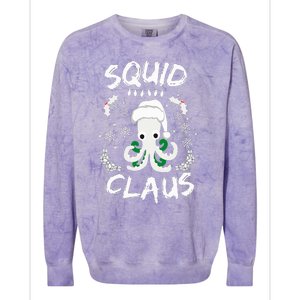 Squid Clause Ugly Christmas Sweater Xmas Holiday Pajama Colorblast Crewneck Sweatshirt