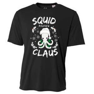 Squid Clause Ugly Christmas Sweater Xmas Holiday Pajama Cooling Performance Crew T-Shirt