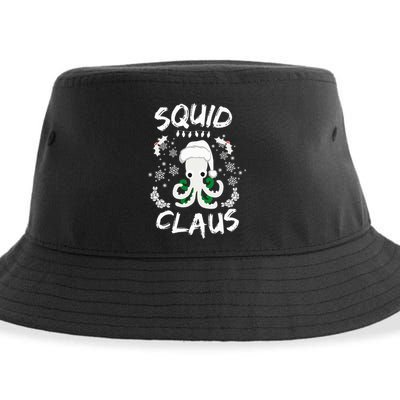 Squid Clause Ugly Christmas Sweater Xmas Holiday Pajama Sustainable Bucket Hat