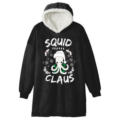 Squid Clause Ugly Christmas Sweater Xmas Holiday Pajama Hooded Wearable Blanket