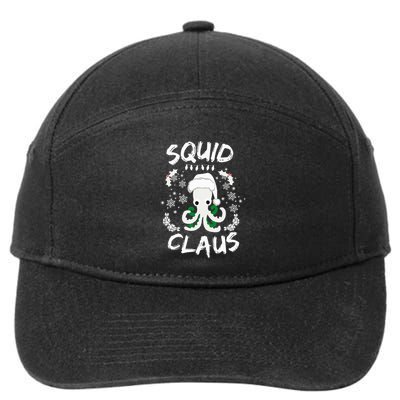 Squid Clause Ugly Christmas Sweater Xmas Holiday Pajama 7-Panel Snapback Hat