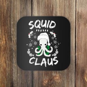 Squid Clause Ugly Christmas Sweater Xmas Holiday Pajama Coaster