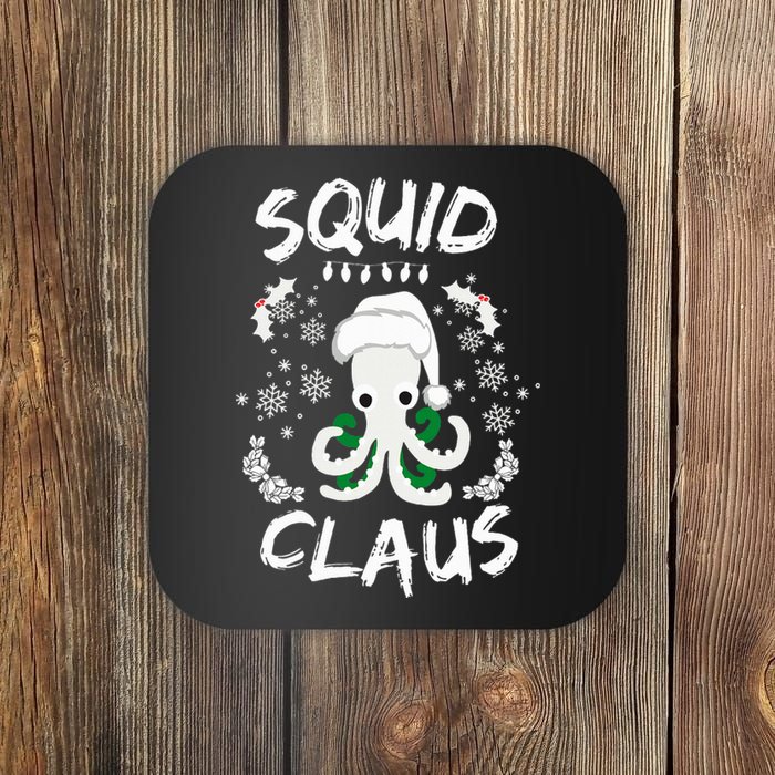 Squid Clause Ugly Christmas Sweater Xmas Holiday Pajama Coaster