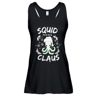 Squid Clause Ugly Christmas Sweater Xmas Holiday Pajama Ladies Essential Flowy Tank