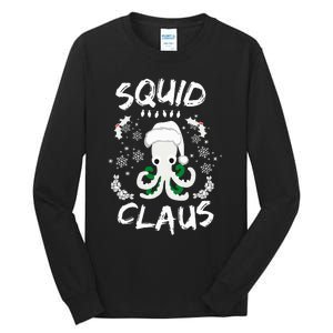 Squid Clause Ugly Christmas Sweater Xmas Holiday Pajama Tall Long Sleeve T-Shirt