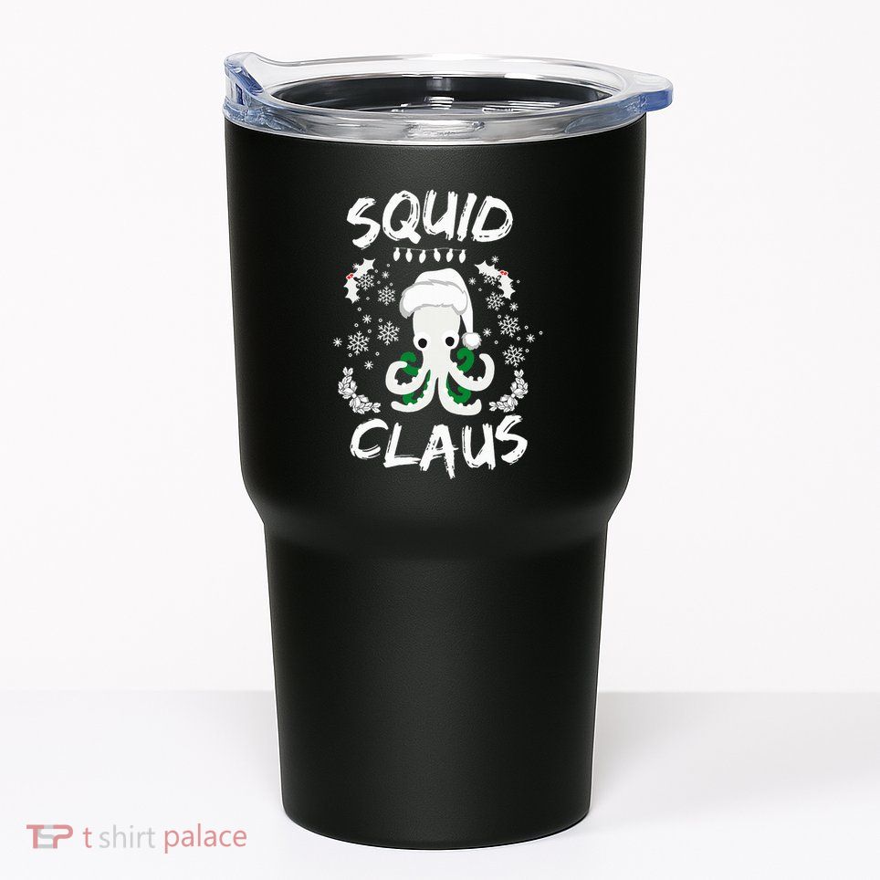Squid Clause Ugly Christmas Sweater Xmas Holiday Pajama Tumbler
