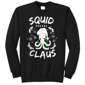 Squid Clause Ugly Christmas Sweater Xmas Holiday Pajama Tall Sweatshirt