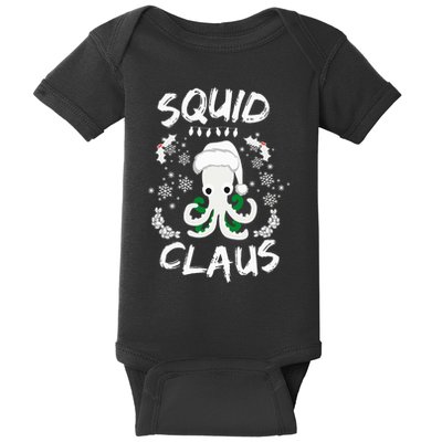 Squid Clause Ugly Christmas Sweater Xmas Holiday Pajama Baby Bodysuit