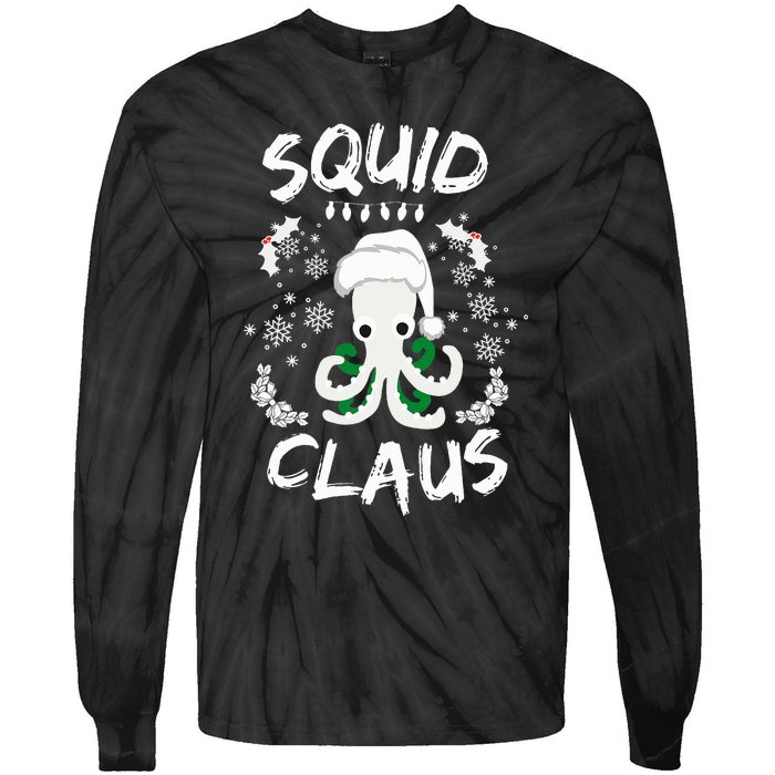 Squid Clause Ugly Christmas Sweater Xmas Holiday Pajama Tie-Dye Long Sleeve Shirt