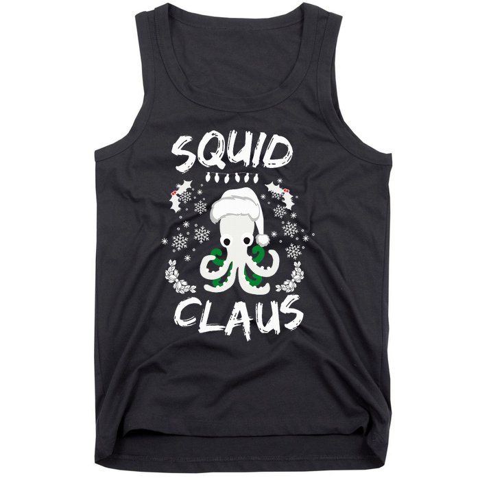 Squid Clause Ugly Christmas Sweater Xmas Holiday Pajama Tank Top