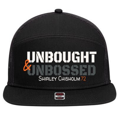 Shirley Chisholm Unbought And Unbossed 7 Panel Mesh Trucker Snapback Hat