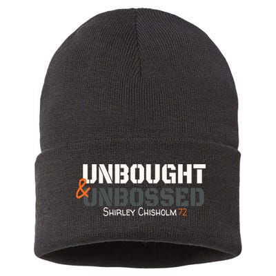 Shirley Chisholm Unbought And Unbossed Sustainable Knit Beanie