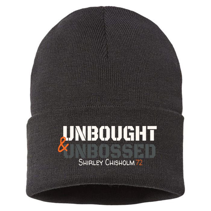 Shirley Chisholm Unbought And Unbossed Sustainable Knit Beanie