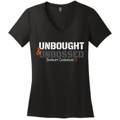 Shirley Chisholm Unbought And Unbossed Women's V-Neck T-Shirt