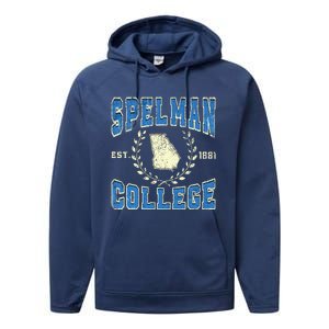 Spelman College University Athletic Sports Performance Fleece Hoodie