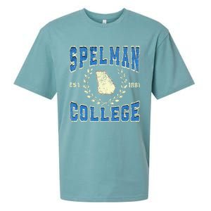 Spelman College University Athletic Sports Sueded Cloud Jersey T-Shirt