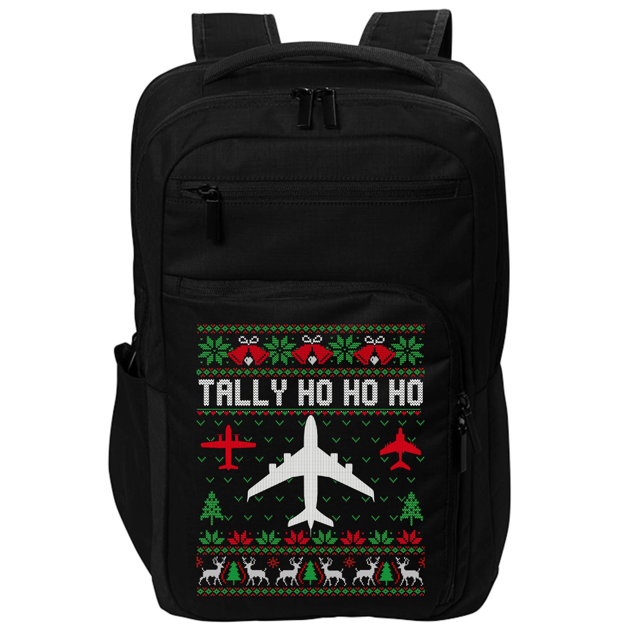 Spitfire Christmas Ugly Jumper Style Airplane Aircraft Plane Cute Gift Impact Tech Backpack