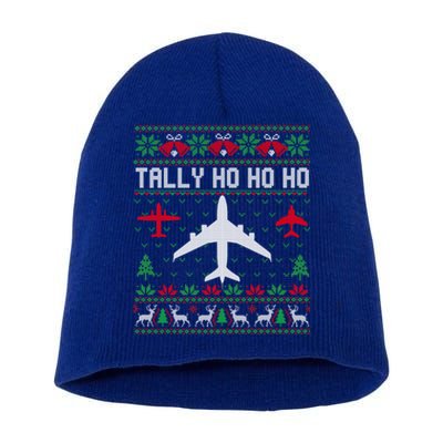 Spitfire Christmas Ugly Jumper Style Airplane Aircraft Plane Cute Gift Short Acrylic Beanie