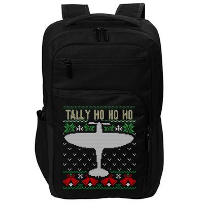 Spitfire Christmas Ugly Jumper Style Airplane Aircraft Plane Gift Impact Tech Backpack