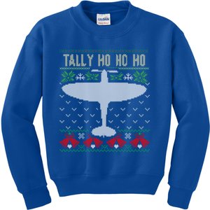 Spitfire Christmas Ugly Jumper Style Airplane Aircraft Plane Gift Kids Sweatshirt