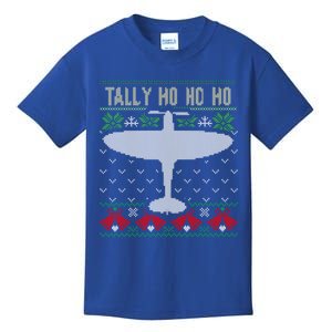 Spitfire Christmas Ugly Jumper Style Airplane Aircraft Plane Gift Kids T-Shirt