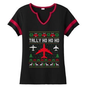 Spitfire Christmas Ugly Jumper Style Airplane Aircraft Plane Gift Ladies Halftime Notch Neck Tee