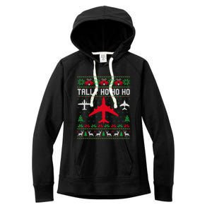 Spitfire Christmas Ugly Jumper Style Airplane Aircraft Plane Gift Women's Fleece Hoodie