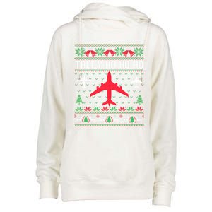 Spitfire Christmas Ugly Jumper Style Airplane Aircraft Plane Gift Womens Funnel Neck Pullover Hood