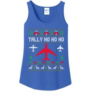 Spitfire Christmas Ugly Jumper Style Airplane Aircraft Plane Gift Ladies Essential Tank