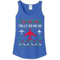 Spitfire Christmas Ugly Jumper Style Airplane Aircraft Plane Gift Ladies Essential Tank