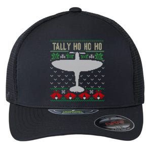 Spitfire Christmas Ugly Jumper Style Airplane Aircraft Plane Gift Flexfit Unipanel Trucker Cap