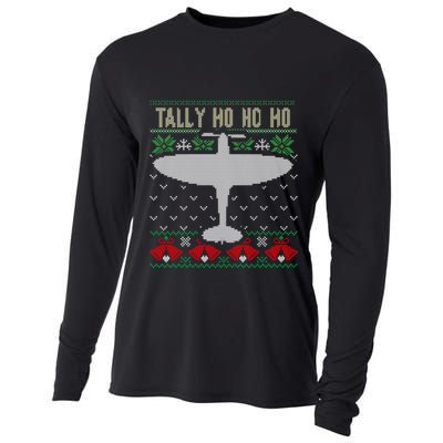 Spitfire Christmas Ugly Jumper Style Airplane Aircraft Plane Gift Cooling Performance Long Sleeve Crew