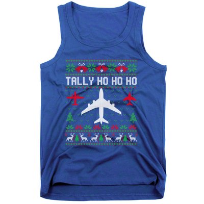 Spitfire Christmas Ugly Jumper Style Airplane Aircraft Plane Gift Tank Top