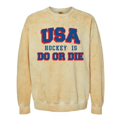 Spittin Chiclets Usa Hockey Is Do Or Die Colorblast Crewneck Sweatshirt