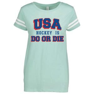 Spittin Chiclets Usa Hockey Is Do Or Die Enza Ladies Jersey Football T-Shirt